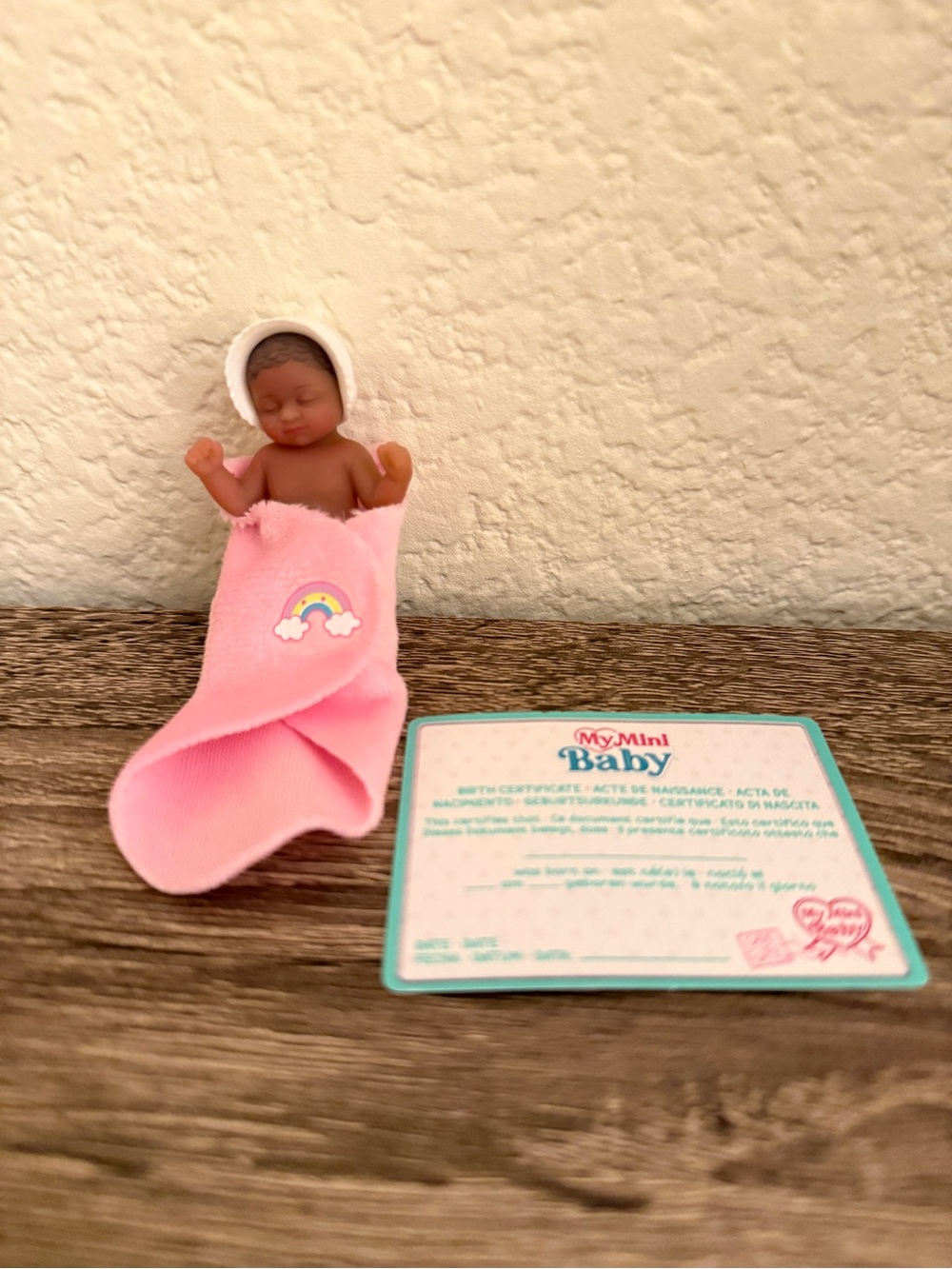 Mini Baby with Pink Swaddle Blanket